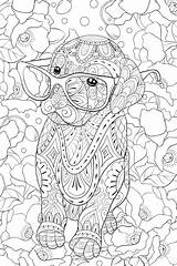 Volwassen Hond Kleurende Ontspannen Stijlillustratie Boek Impagina Adulto Vetri Rilassarsi Sveglio Dogs Illustratie sketch template