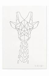 Giraffe Geometrisches Geometrische Jirafa Cours Geometrico sketch template