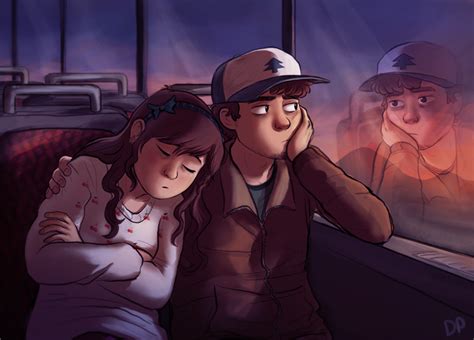 Dipper In A Contemplative Position On A Bus With Mabel