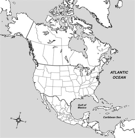 north america blank mapgif map pictures