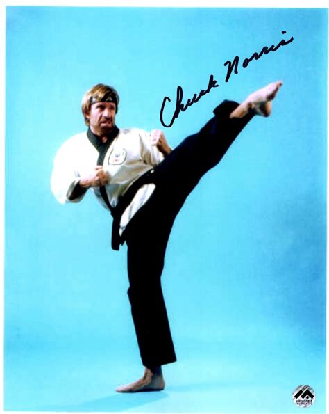 chuck norris autographed  photo karate razilia