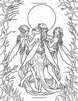 Coloring Fairy Mystical Fenech Selina Elves Mythical Myth Fairies Elfen Erwachsene Grown Ups Legend Mermaids Feen Everfreecoloring Ausmalen Elvish Visiter sketch template