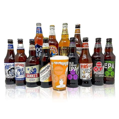 british real ale mixed case  marstons glass  pack