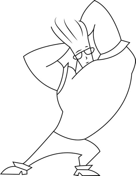 johnny bravo  cool coloring page printable coloring page  kids