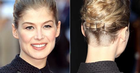 rosamund pike debuts new shaved hairstyle see the photo