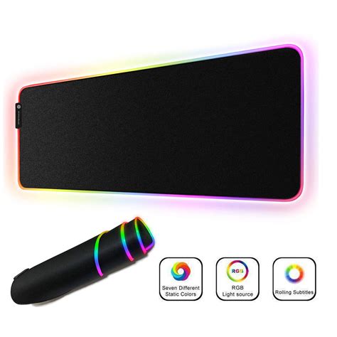 rgb gaming mouse pad tsv large extended thick led mouse pad mat