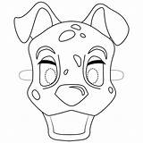 Mask Dog Dalmatian Coloring Printable Masks Pages Dogs Categories sketch template