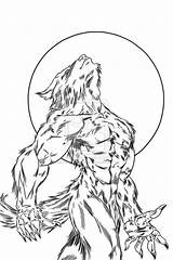 Werewolf Howling Goosebumps Scary Coloring Native Deer Whitesbelfast Sketch Coloringfolder sketch template