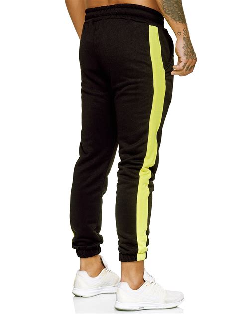 joggingbroek heren stretch smalle pasvorm zwart italian stylenl