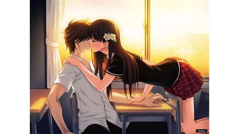 anime kissing wallpapers wallpaper cave