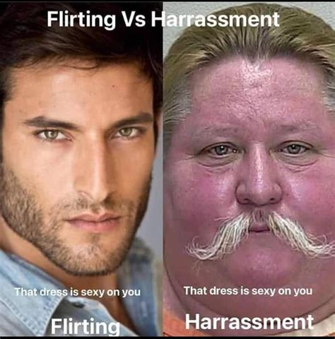 difference between flirting and harassment meme by schizoidman