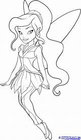 Coloring Pages Tinkerbell Fairy Drawing Vidia Disney Fée Coloriage Clochette Rosetta Friends Imprimer Drawings Water Fairies Characters Printable Adult Tinker sketch template