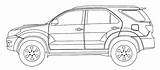 Fortuner Toyota Cad Blueprint Car Sketch 3d Model Elevation Grabcad Library sketch template