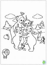 Coloring Teletubbies Dinokids Close Pages sketch template