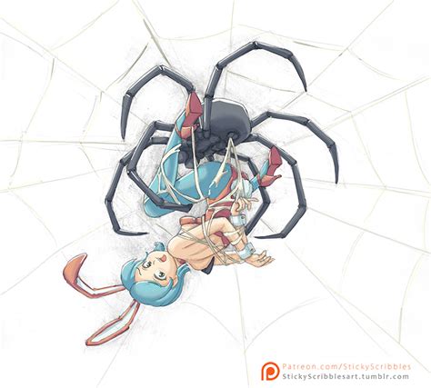 Bunny Girl Stuck In Web 1 By Stickyscribbles Hentai Foundry