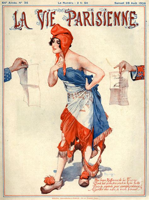 1920s France La Vie Parisienne Magazine Drawing By The