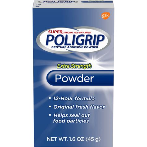 super poligrip extra strength denture adhesive powder  ounce walmartcom walmartcom