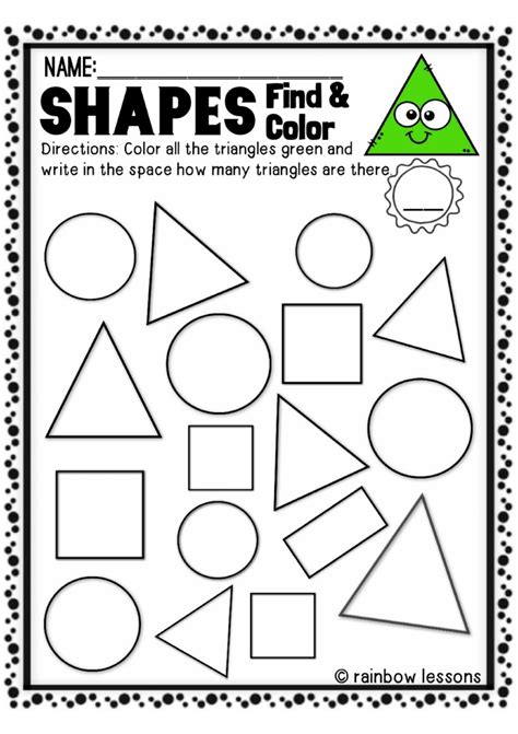 printable  shapes  kindergarten