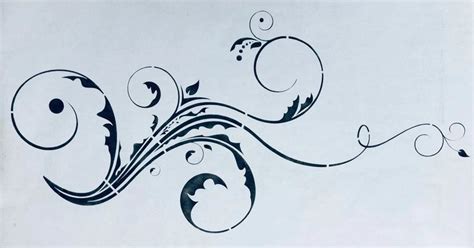 stencils artistic painting studio swirl design pattern stencils