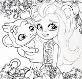 Enchantimals Coloring Monkey Merit Youloveit Gratuit Xcolorings sketch template