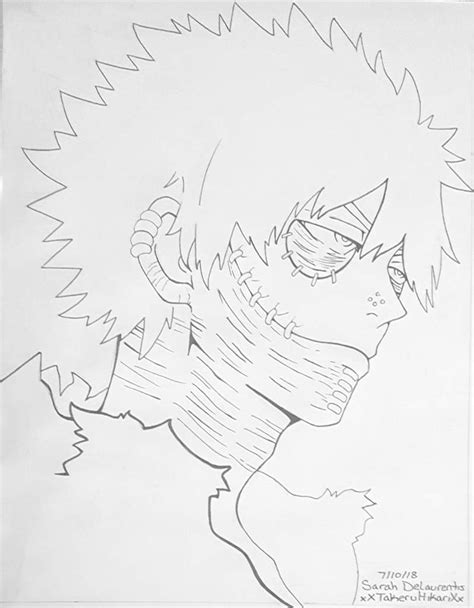 My Hero Academia Coloring Pages Dabi Hd Football