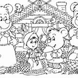 Coloring Bears Goldilocks Three Surfnetkids Animals Pages sketch template