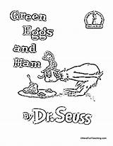 Ham Eggs Green Coloring Seuss Dr Pages Printable Sam Am Worksheets Sheets Color Colouring Teaching Fun Across America Read Theme sketch template