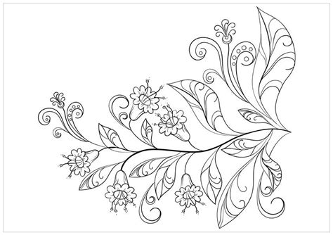 floral pattern coloring page buzzlecom printable templates flower