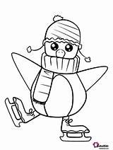 Coloring Penguin Cute sketch template