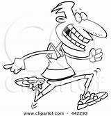 Runner Cartoon Male Clip Toonaday Outline Illustration Royalty Rf Clipart Line sketch template