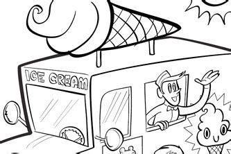 ice cream van colouring pages ice cream truck truck coloring pages