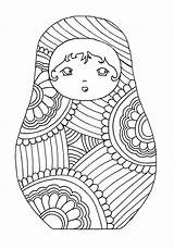 Coloring Russian Pages Dolls Adult Colouring Doll Everyone Printables Printable Adults Disney Russe Nesting Coloriage Color Template Russia Matryoshka Number sketch template