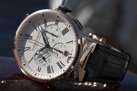 nautical themed beauty  ulysse nardin  marine chronograph