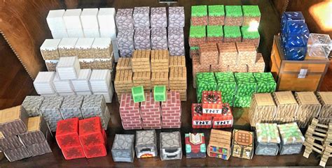 minecraft papercraft lot  blocks   packs