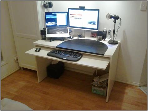 white computer desk  keyboard tray desk home design ideas