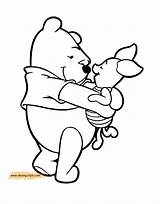 Pooh Piglet Winnie Coloring Pages Disneyclips Carrying sketch template