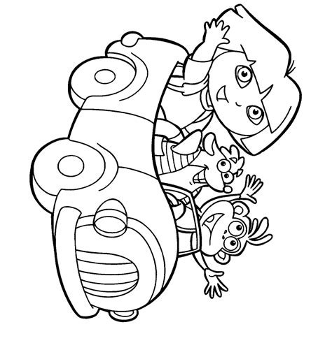 dora colouring pictures coloring pages  print