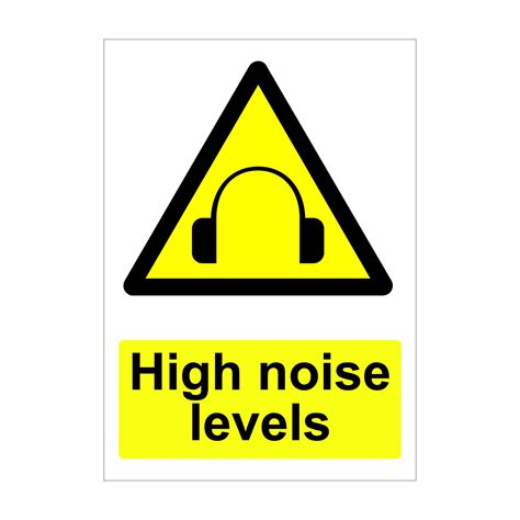 high noise levels sign gj plastics health  safety signage