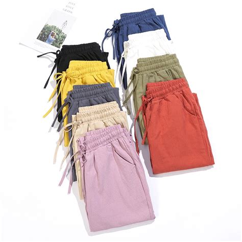s 2xl new women trousers female cotton loose casual