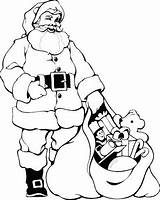 Santa Coloring Bag Presents Pages Christmas Para Color Claus Sheets Dibujos Supercoloring Pintar Happy Year Present Printable His Standing Toy sketch template