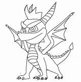 Spyro Coloring Pages Dragon Printable Getcolorings sketch template