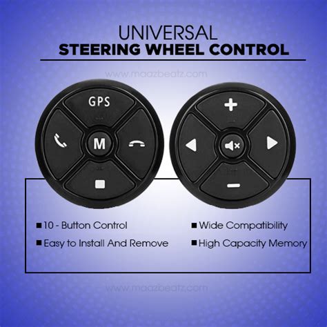 maazbeatz universal car steering wheel controls oem fitting maazbeatz buy  android car
