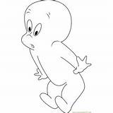 Casper Coloring Pages Ghost Sweet Coloringpages101 Kids sketch template