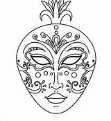 Coloring Masquerade Pages Getcolorings Mask sketch template
