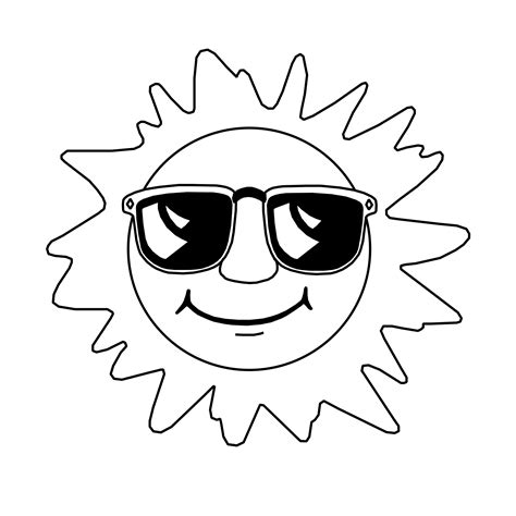 printable sun coloring pages  kids