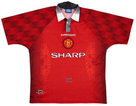 1996 98 Manchester United Home Shirt Good 5 10 Xl