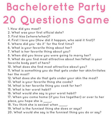 bachelorette weekend meals and moves bachelorette party questions