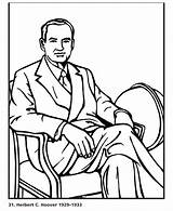 Hoover Herbert 31st Presidents sketch template