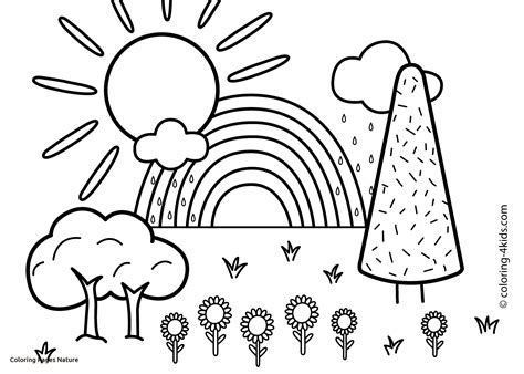 beautiful nature coloring pages  getdrawings