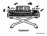 Keyboard Coloring Pages Instrument Colormegood Music sketch template